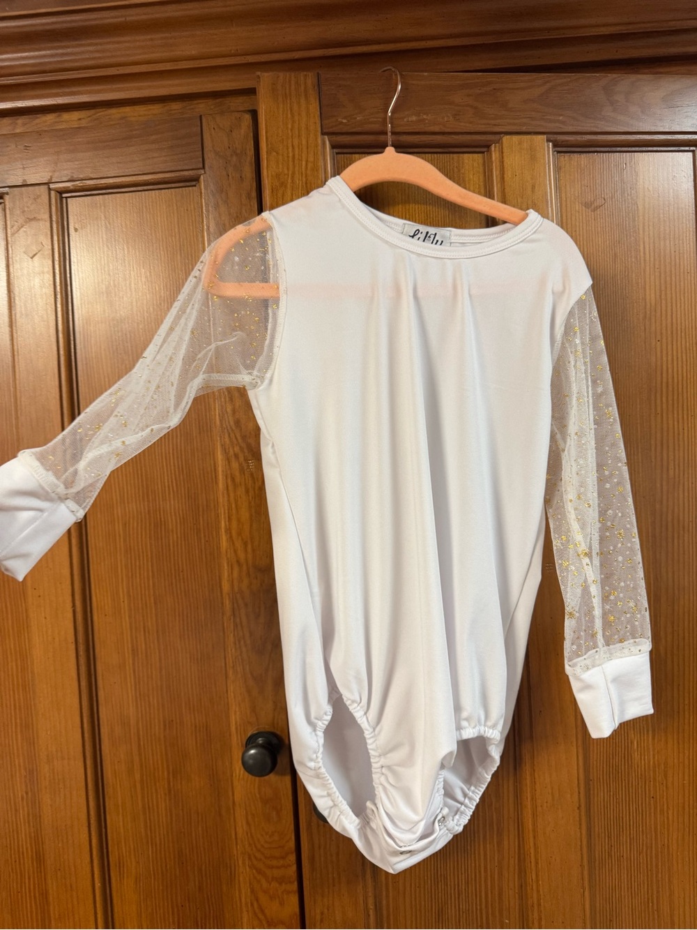 Lilly in the Alley White Mesh Sleeve Onesie-Never Worn